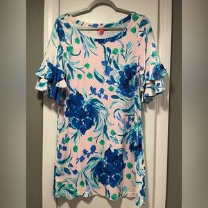 Lilly Pulitzer Pink and Blue Abstract Dress